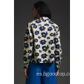 Chaqueta floral femenina de moda y versátil